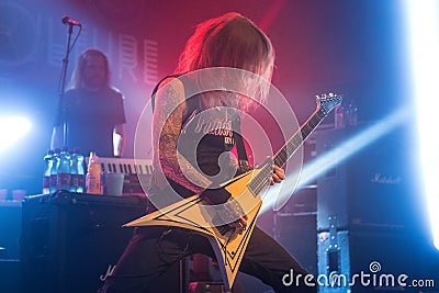 Zagreb, CROATIA - Mart 23, 2017: Children of Bodom, concert in T Editorial Stock Photo